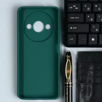 Чехол BoraSCO Mate для Xiaomi Redmi A3, силиконовый, зеленый