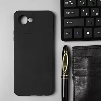 Чехол BoraSCO матоваый для Realme C30S/C30, черный