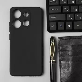 Чехол BoraSCO матоваый для Tecno Spark Go 2023, черный