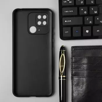 Чехол BoraSCO матовый для Xiaomi Redmi 10C, черный