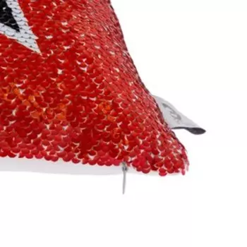 Наволочка декоративная с пайетками «Этель» Сердце, 40х40 см, велюр, 100% п/э