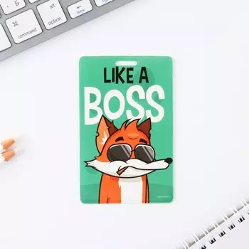 Чехол для бейджа «Лиса» , 6,5 10,5 см