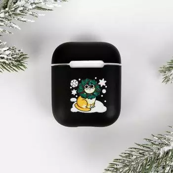 Чехол для беспроводных наушников "Новогодний", 5,5 х 4,7 см