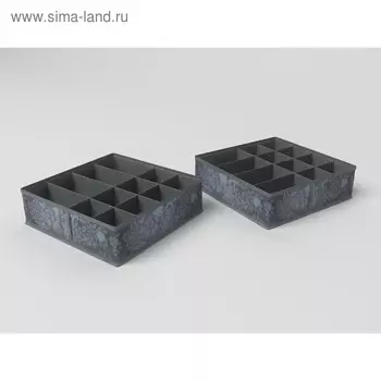 Чехол для мелочей «Серебро», 12 ячеек, 35х35х10 см