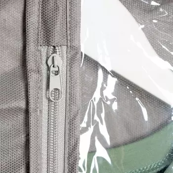Чехол для одежды на молнии, 60140 см, серый