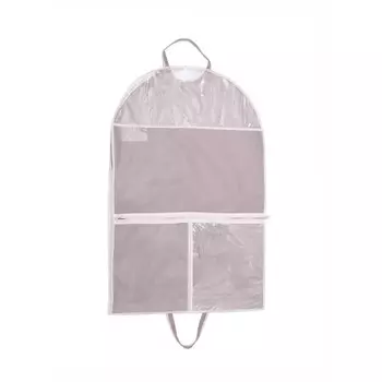 Чехол для одежды, детский, 80х50 см, с карманами, серый