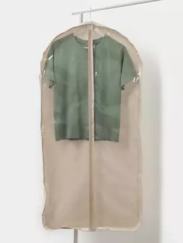 Чехол для одежды LaDоm на молнии, 12060 см, бежевый, материал батист