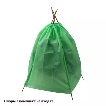 Чехол для растений, прямоугольник на шнурках, 80 × 40 см, спанбонд с УФ-стабилизатором, плотность 60 г/м², зелёный