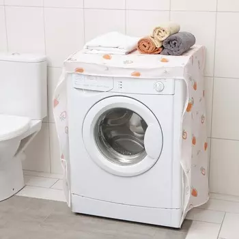 Чехол для стиральной машины с горизонтальной загрузкой Доляна, 586285 см, ЭВА, МИКС