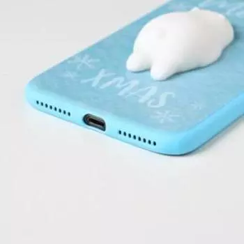 Чехол для телефона iPhone 7,8 plus «Медвежонок», с дополнительным элементом 7,7 х 15,8 см