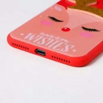 Чехол для телефона iPhone 7,8 plus «Олененок», с дополнительным элементом 7,7 х 15,8 см