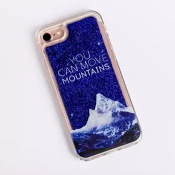 Чехол на телефон iPhone 7 с блёстками внутри «Сияние», 6.5 14 см