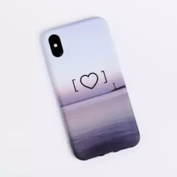 Чехол на телефон iPhone X/XS «Любовьэто маяк» soft touch, 14,5 7 см