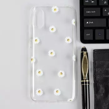 Чехол iBox Art, для телефона Xiaomi Redmi 9A, силиконовый, прозрачный, ромашка