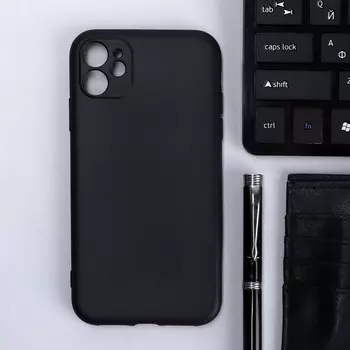 Чехол Innovation, для iPhone 11, силиконовый, матовый, черный
