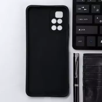 Чехол Innovation, для Xiaomi Redmi 10, силиконовый, матовый, черный