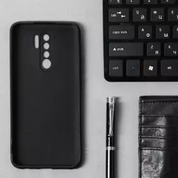 Чехол Innovation, для Xiaomi Redmi 9, силиконовый, матовый, черный