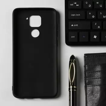 Чехол Innovation, для Xiaomi Redmi Note 9, силиконовый, матовый, черный