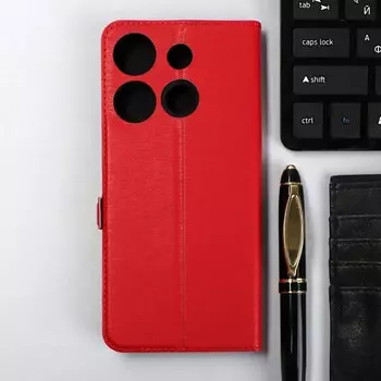 Чехол-книжка Krutoff Eco Book, для смартфона TECNO POP 7/ 7 Pro/ Spark Go 2023, красный