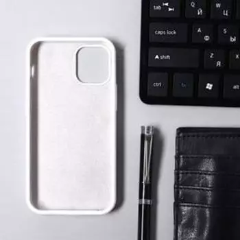 Чехол Krutoff, для iPhone 12 mini, матовый, белый