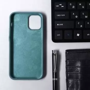 Чехол Krutoff, для iPhone 12 mini, матовый, темно-оливковый