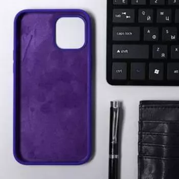 Чехол Krutoff, для iPhone 12 Pro Max, матовый, фиолетовый