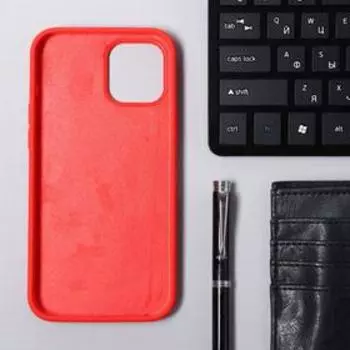 Чехол Krutoff, для iPhone 12 Pro Max, матовый, красный