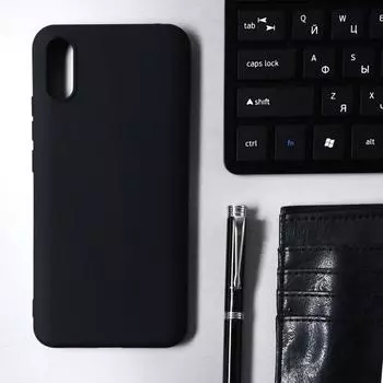Чехол Krutoff, для Xiaomi Redmi 9А, матовый, черный