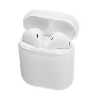 Чехол Luazon для футляра AirPods 1/2, мат. верха: силикон, 56х24х47 мм, люминесцентный белый