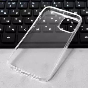 Чехол LuazON для iPhone 12 mini, 5.4", силиконовый, тонкий, прозрачный