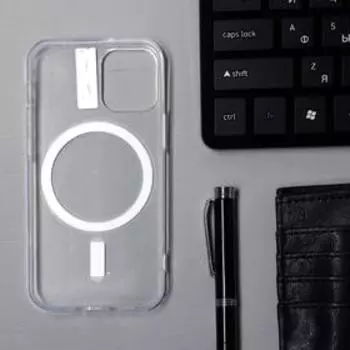 Чехол LuazON для iPhone 12 mini, поддержка MagSafe, пластиковый, прозрачный