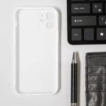 Чехол LuazON для телефона iPhone 12 mini, Soft-touch силикон, прозрачный белый