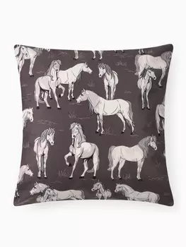 Чехол на подушку «Этель. Black&White», 4040 см, велюр