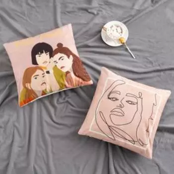 Наволочка декоративная Этель «Dream girl» 40х40 см, 100% п/э, велюр