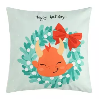 Чехол на подушку Этель "Happy holidays" 40х40 см, 100 п/э, велюр