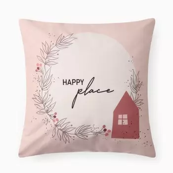 Чехол на подушку «Этель» Happy place, 4040 см, велюр
