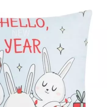 Наволочка декоративная Этель «Hello, new year», 40х40 см, 100 п/э, велюр