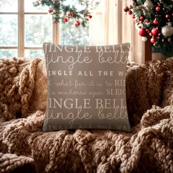 Чехол на подушку «Этель. Jingle bells», 4040 см, велюр