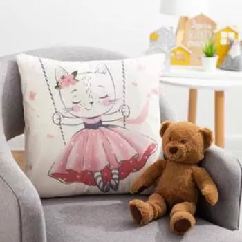 Чехол на подушку Этель "Кошечка" 40 х 40 см, 100% п/э
