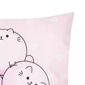 Наволочка декоративная Этель «Котики» 40х40 см, 100% п/э, велюр