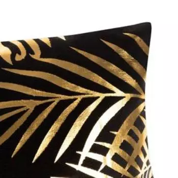 Наволочка декоративная «Этель. Листья», 4040 см, велюр