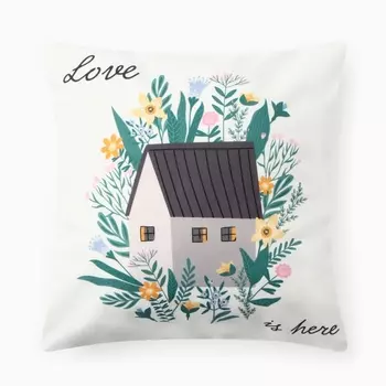 Чехол на подушку «Этель» Love is here, 4040 см, велюр