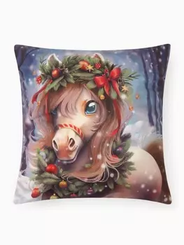 Чехол на подушку «Этель. Милый пони», 4040 см, велюр