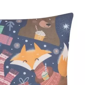 Наволочка декоративная Этель «Новогодние друзья» 40х40 см, 100% п/э