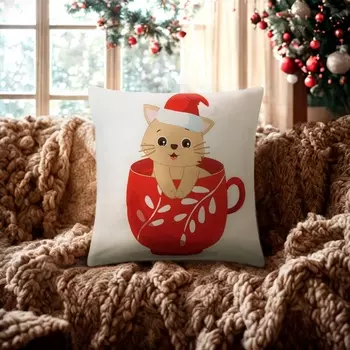 Чехол на подушку «Этель. Новогодняя чашка» 4040 см