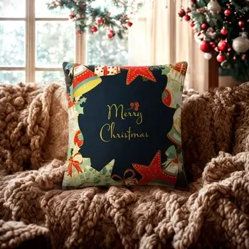 Чехол на подушку «Этель. Новый год» 4343 см, велюр