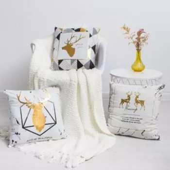 Наволочка декоративная Этель «Олень» 42 х 42 см, велюр