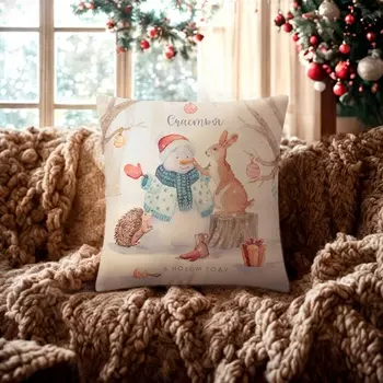 Чехол на подушку «Этель. Счастья в Новом Году» 4040 см, велюр