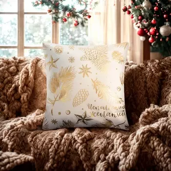 Чехол на подушку «Этель. Шишки» 4040 см, велюр