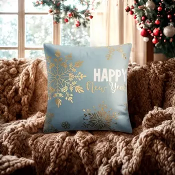 Чехол на подушку «Этель. Снежинки» 4040 см, велюр